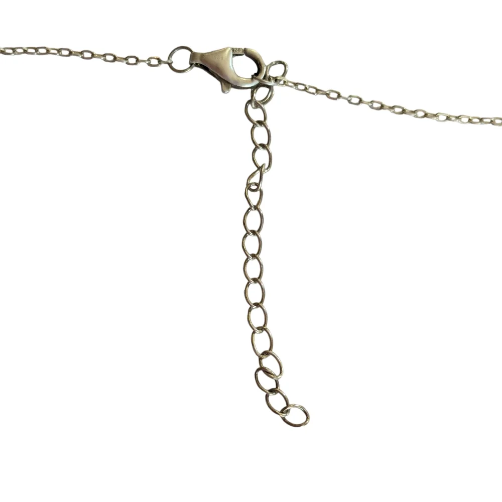 Angel Number Silver Necklace 444